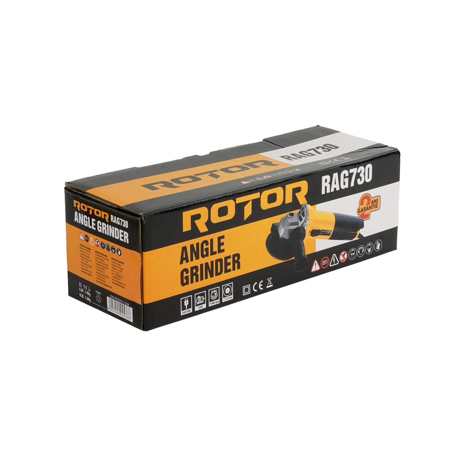 Flex amoladora angular RAG730 ROTOR 720 W, 11.000 rpm/min ,diámetro del disco: 125 mm - Imagen 4
