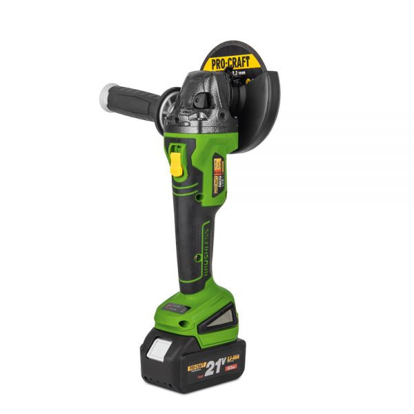Amoladora angular a batería ProCraft PWA216, 21 V, 8500 rpm, disco 125 mm, Brushless - Imagen 2