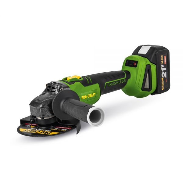 Amoladora angular a batería ProCraft PWA216, 21 V, 8500 rpm, disco 125 mm, Brushless - Imagen 3