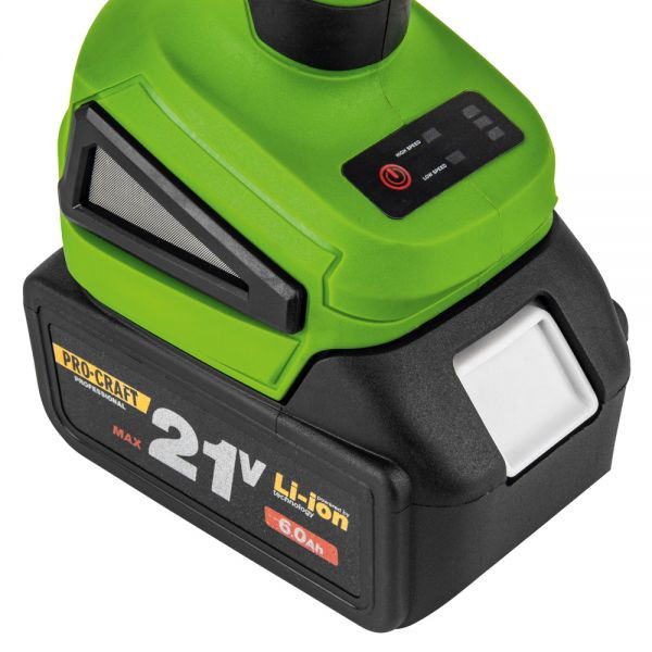 Amoladora angular a batería ProCraft PWA216, 21 V, 8500 rpm, disco 125 mm, Brushless - Imagen 6