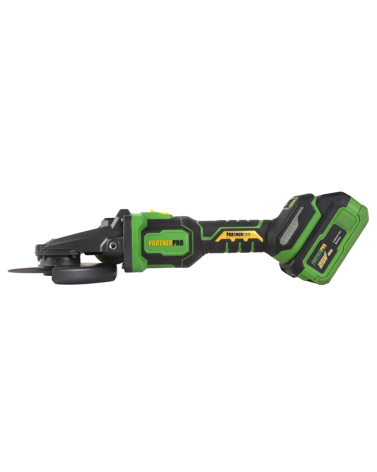 Amoladora angular a batería PartnerPro PBA-4 A, 20 V, 125 mm, motor brushless 1100 W, batería 4 Ah y cargador incluidos - Imagen 2