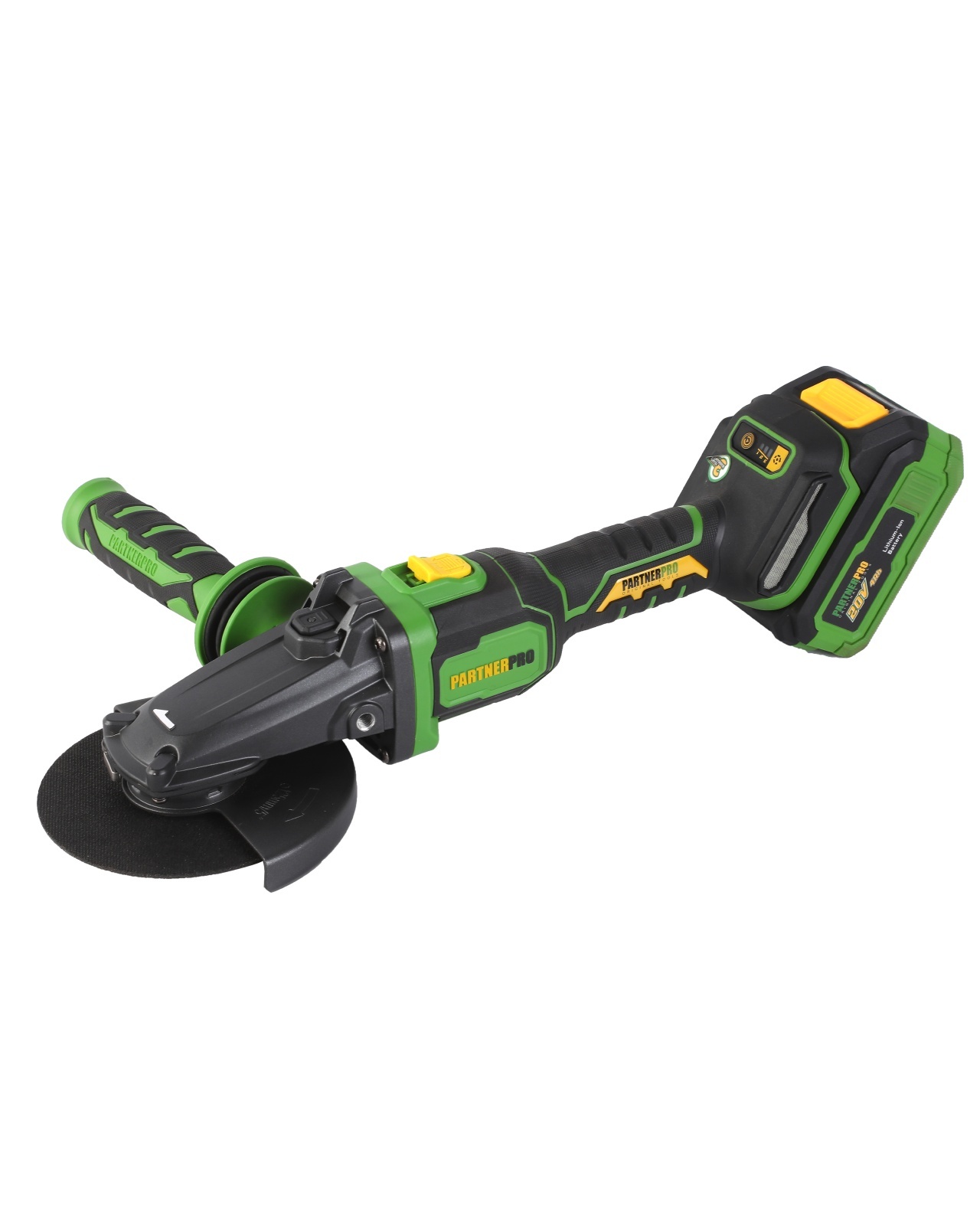 Amoladora angular a batería PartnerPro PBA-4 A, 20 V, 125 mm, motor brushless 1100 W, batería 4 Ah y cargador incluidos - Imagen 3