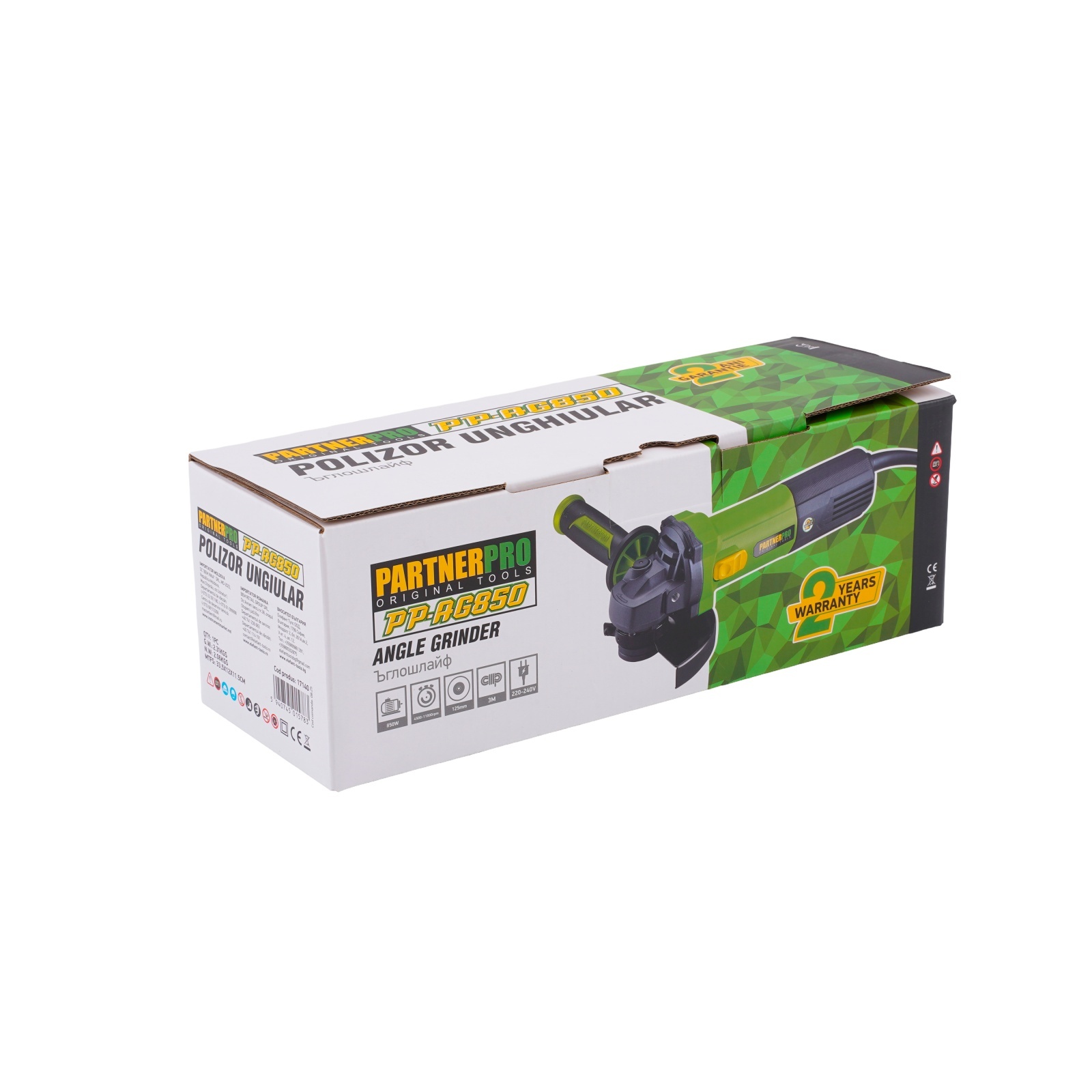 Amoladora angular PartnerPro PP-AG850, 850 W, disco 125 mm - Imagen 5