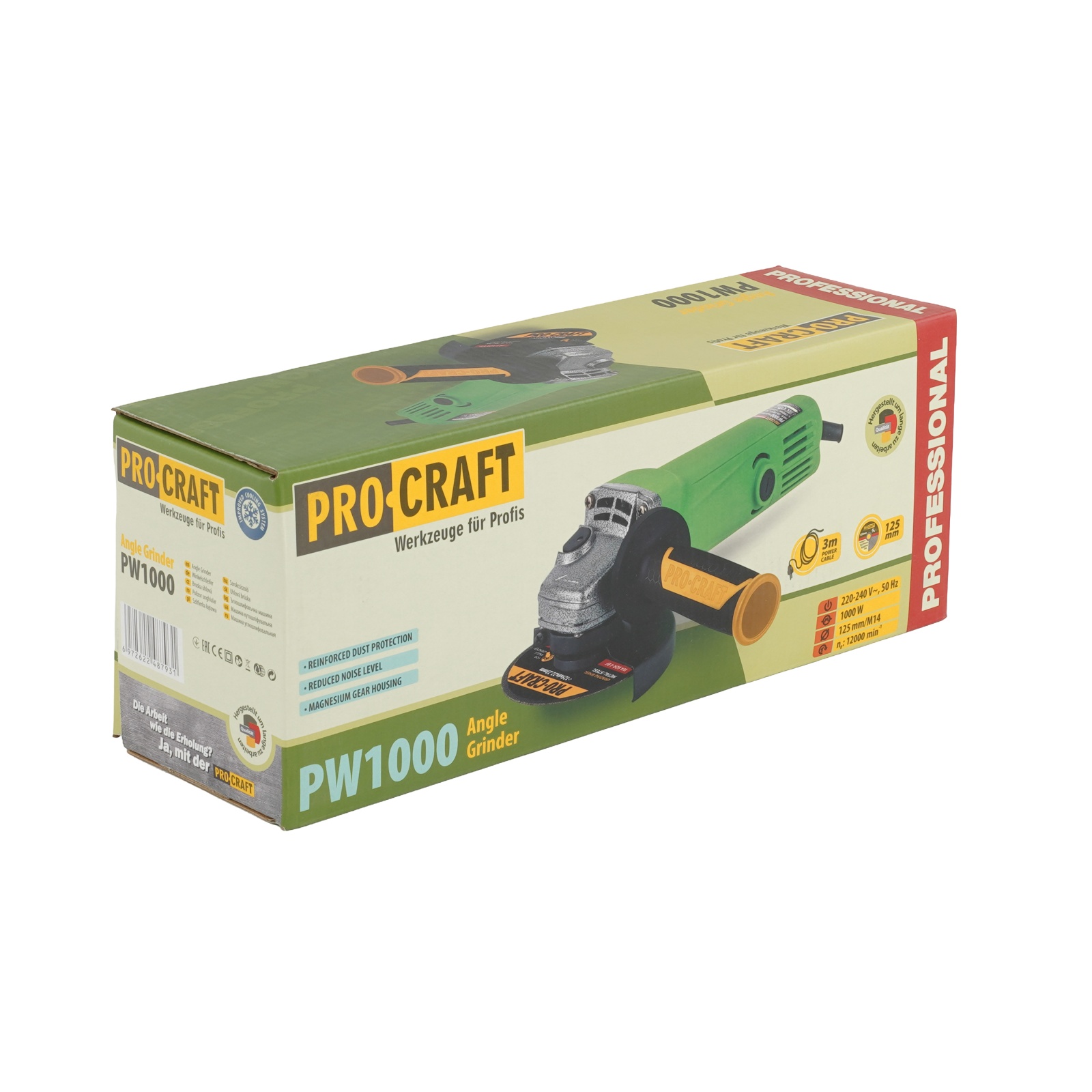 Amoladora angular ProCraft PW1000, 1000 W, 11000 rpm, disco 115 mm - Imagen 5