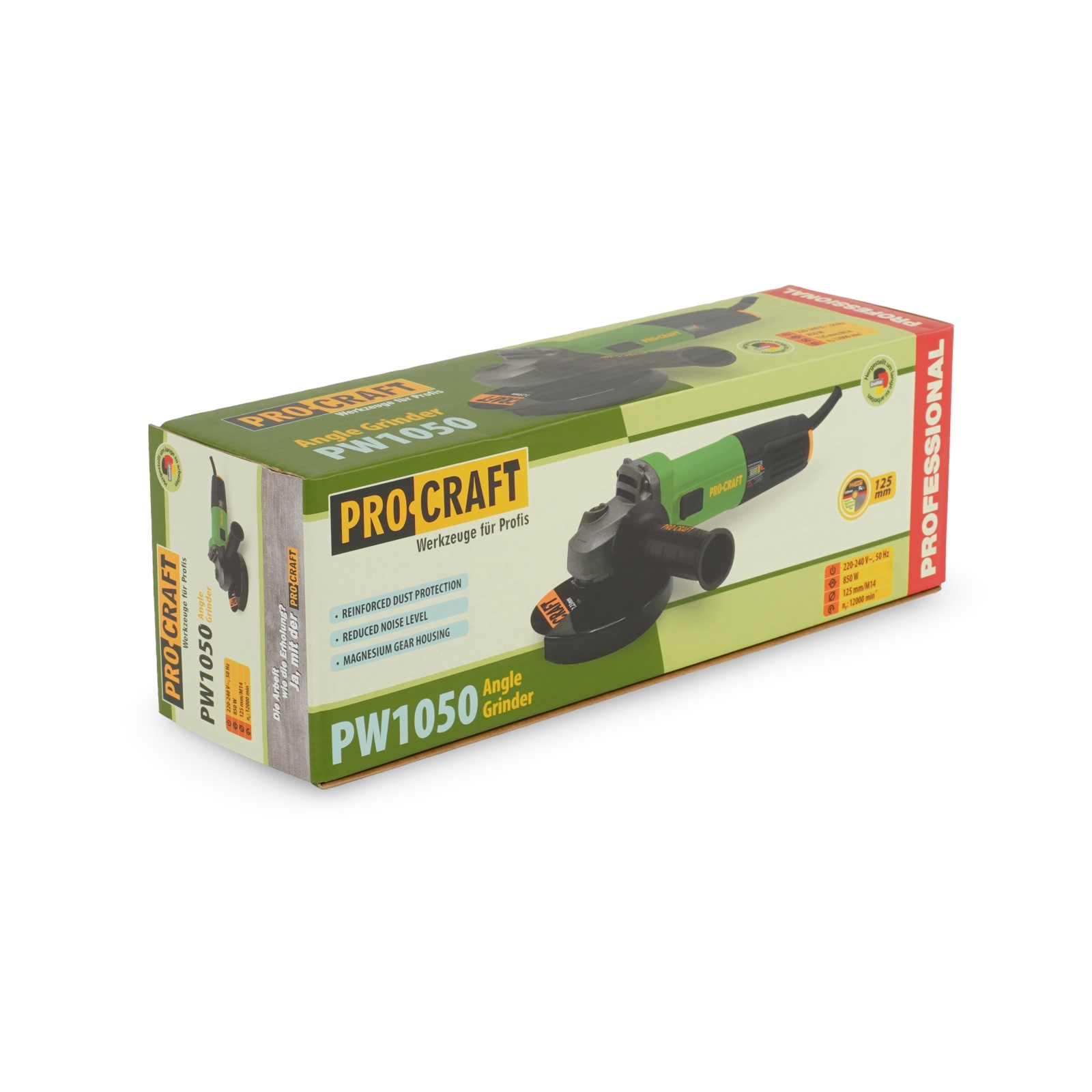 Amoladora angular ProCraft PW1050, 850 W, 12000 rpm, disco 115 mm - Imagen 4