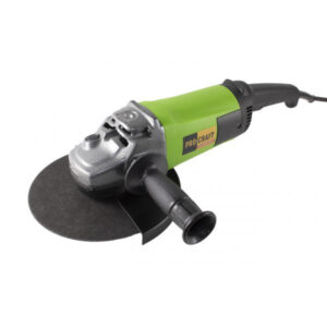 Amoladora angular ProCraft PW2400, 2400 W, 7200 rpm, disco 230 mm, escobillas repuesto